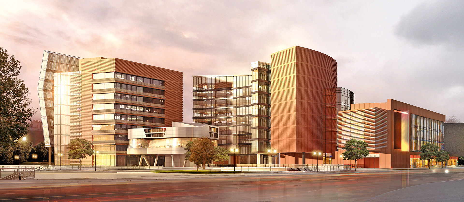 Visualisierung Gebäude und Straße