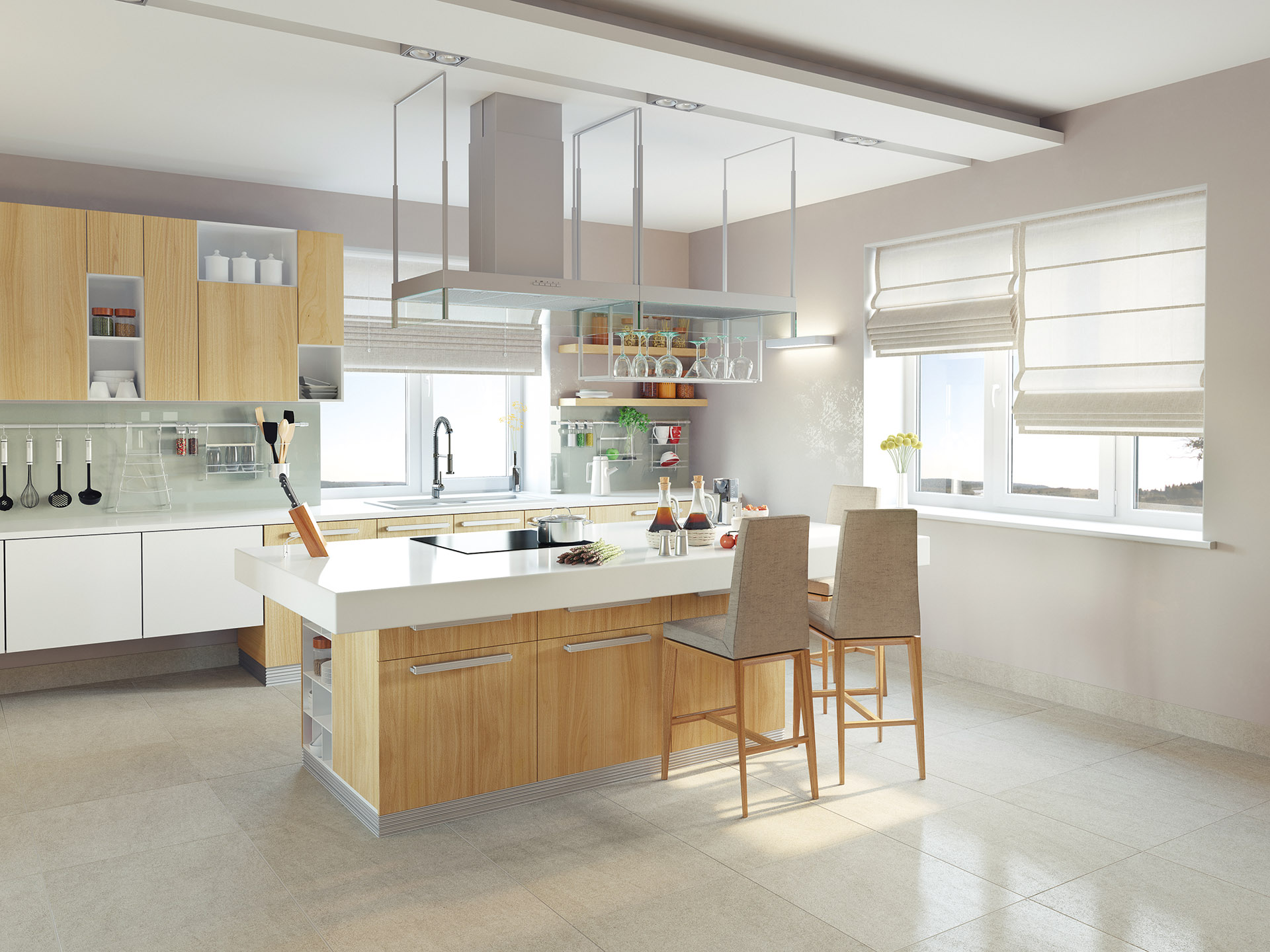 Visualisierung Interieur Moderne Küche