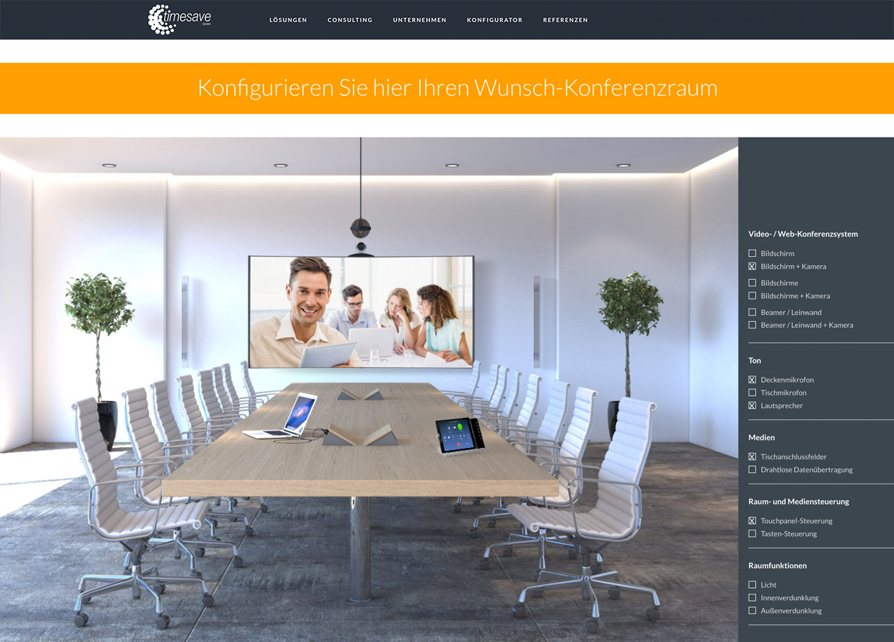 timesave GmbH Nürnberg Konferenzraum Konfigurator