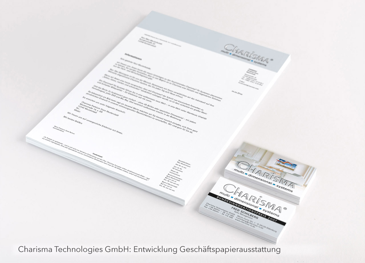Visual Unlimited Charisma Technologies Geschäftspapierausstattung