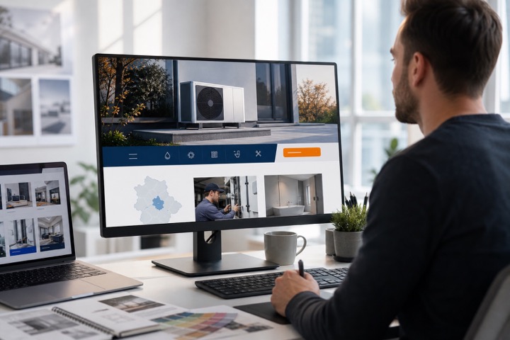 Professionelle Umsetzung einer modernen Webseite für einen SHK-Betrieb