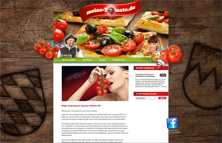 Visual Unlimited Webseite Meine Tomate Markengestaltung