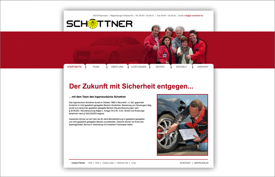 Visual Unlimited Webseite Ingenieurbüro Schottner