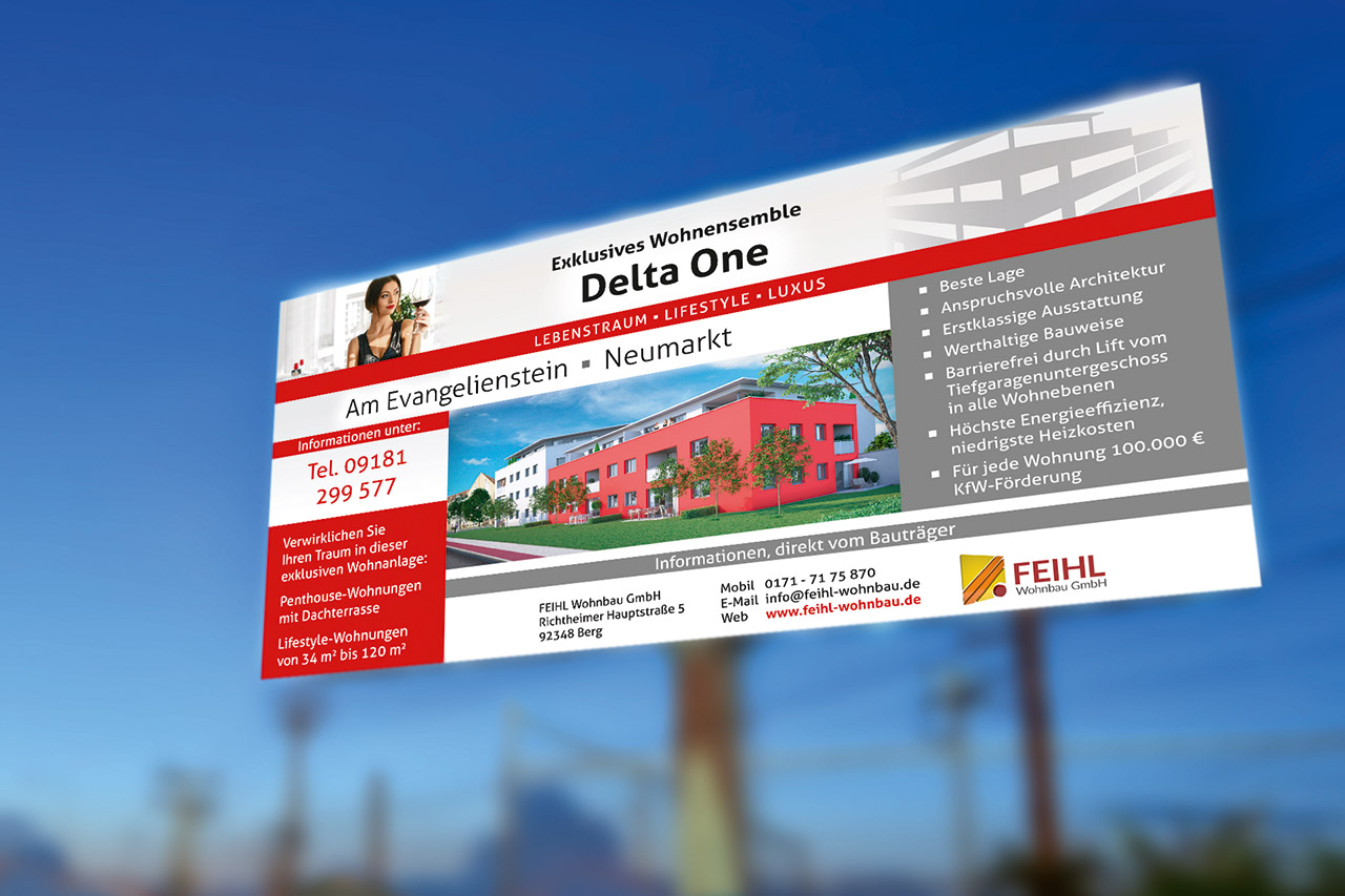 Visualisierung Delta One Baubanner
